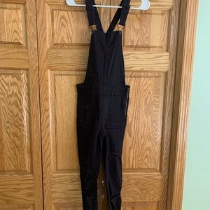 American Eagle Black Jegging Overalls